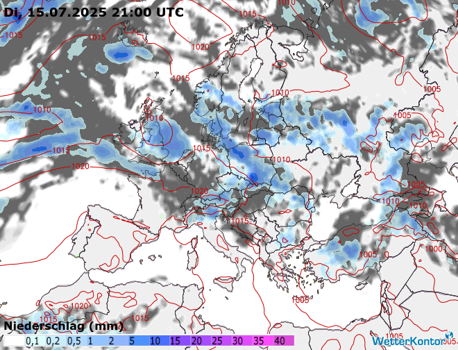 Wolken/Niederschlag Europa